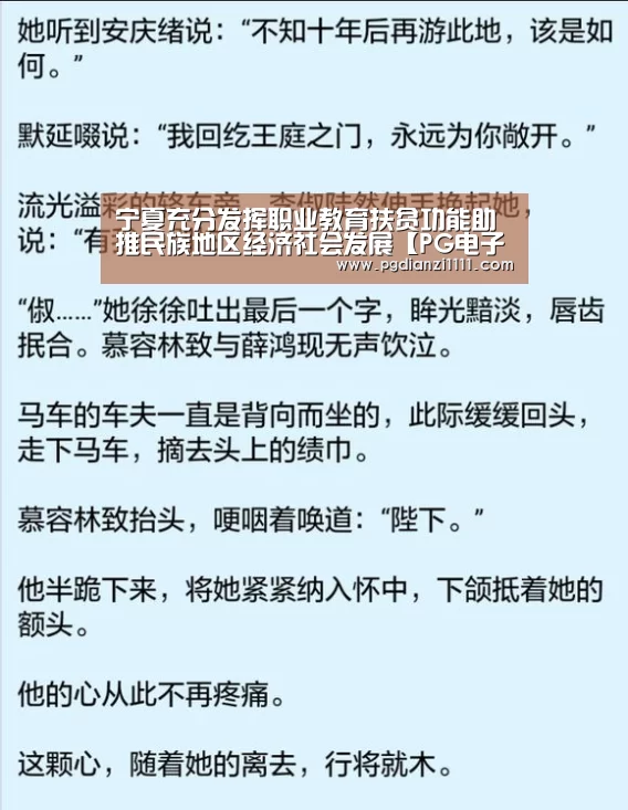 宁夏充分发挥职业教育扶贫功能助推民族地区经济社会发展【PG电子APP下载】(图4) PG电子APP下载
